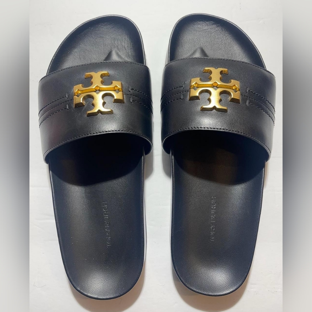 NWT Tory Burch Everly Anatomic Leather Slide Sandal